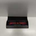 PROSPEK Blue Light Blocking Glasses for Women & Men, 99% Harmful Blue Light Filter, Anti-Glare Clear Lenses, Non-Prescription Computer Glasses (Red and Black)