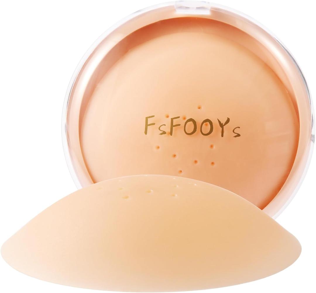 Nipple Covers For Women - Sticky Silicone Pasties Reusable Waterproof Seamless No Show Thin with Travel Box (Small (Fits A-C Cups), 2_peachpuff)