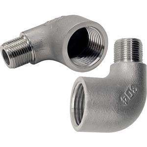 Beduan Stainless Steel Water Line Adapter 1/2 BSP Female to 3/8 Comp Male 90 Degree Elbow Reducer Hose Pipe Compression Fitting Home Supply Hose, Stop Valve Adapter, Pipe Connector (Pack of 2)