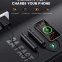 Rechargeable Hand Warmers - 2 Pack Electric Pocket Warmer, 360 Heating, 2X 5000mAh 18Hrs Long Last, 3 Settings - Camping Essentials, Hunting Gear, Christmas Stocking Stuffers, Gifts for Men, Women (Black)