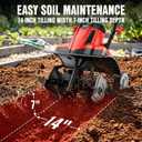 EWORK Electric Tiller for Gardening 10 Amp 14-Inch Powerful Corded Garden Tiller & Cultivators, Rototiller for Lawn, Soil, Yard