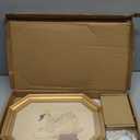 Gold Framed Canvas Wall Art Vintage Decor,White Swan Painting Prints,8"x12"Picture Frame With Accessories for Living Room Bathroom Kitchen Bedroom