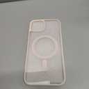 oakxco for iPhone 15 Case Clear Magnetic Compatible with Magsafe, Thin Slim Transparent Non Yellowing, Hybrid Soft Silicone Bumper & Hard Plastic Protective Cover for Women, Light Pink