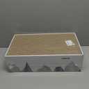 Cat Scratcher Box with Heavy-Duty Double-Sided Cardboard Pad, Cardboard Lounger, Cat Bed for Indoor Cats, Interactive Hole Design, Large - 5 Pack, White