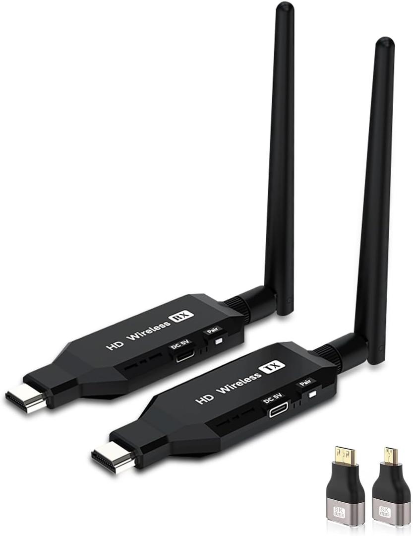 iPazzPort Wireless HDMI Transmitter and Receiver, 164Ft/ 50M HDMI Wireless Sender, 2.4/5.8GHz 1080P HD Extender for Laptop, Camera, TV Box, Projection to TV/Monitor/Projector, Audio Video Transmission