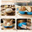 DIY Double Dutch Oven for Sourdough Bread Baking Enamel Cast Iron Bread Baker with Lid, Bake Two Different Loaves at Once, 500F Oven Safe, Includes 25" Banneton Proofing Baskets