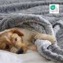 Bedsure Gentlesoft Sherpa Fleece Throw Blanket for Couch - Fluffy & Cozy Cable Jacquard Tufted Throw for Women Gift, Thick and Warm Christmas Blanket for Winter, Grey, 50x60 Inches