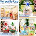 Extra Large Cellophane Gift Basket Bags 30x40 Inch, 2 Mil Thick OPP Wrapping Bags with Red Twist Ties, 10 Pack Clear Cellophane Bags for Large Gift Baskets, Holiday, Party, Event Packaging