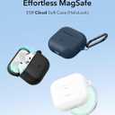 ESR for AirPods 4 Case (HaloLock), Compatible with AirPods 4th Generation Case (2024) (USB-C), Compatible with MagSafe, Full Drop Protection Cover with Carabiner, Magnetic Lid Lock, Black