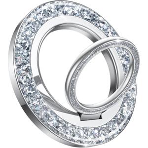 Lamicall Magnetic Phone Ring for MagSafe Grip - [Super Magnet] Stylish Ring Holder Stand with [Upgrade Gear Hinge], for iPhone 17 16 15 14 Pro Max Air, Mag Safe Women Decor Accessories, Glitter Silver