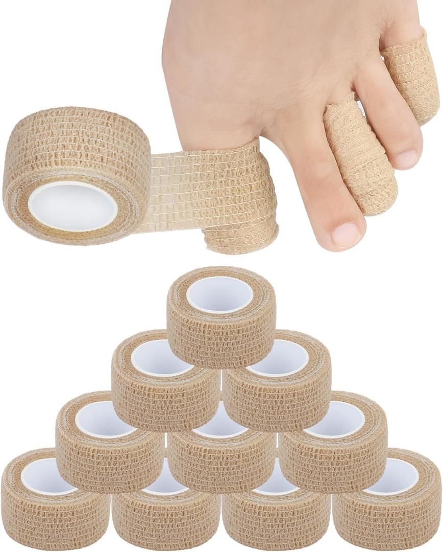 10 PCS Toenail Bandages Women Men for Toe Protector, Toe Caps & Toe Covers Bandages Set for Missing Falling Off Toenail, Toe Cushions for Pain Relief, Ingrown Toenail Treatment (Beige)