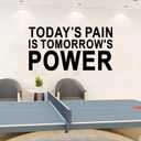 Inspirational Quotes Wall Decals for Gym: Motivational Vinyl Art Wall Stickers for Office Garage Classroom School - Todays Pain is Tomorrows Power 28.6" X 15"