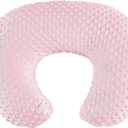 Nursing Pillow for Bottle and Breastfeeding, Ergonomic Comfort Nursing Essentials for Mom and Baby, Feeding Support Pillow with Removable Cover, Easier and Healthier Nursing (Pink)
