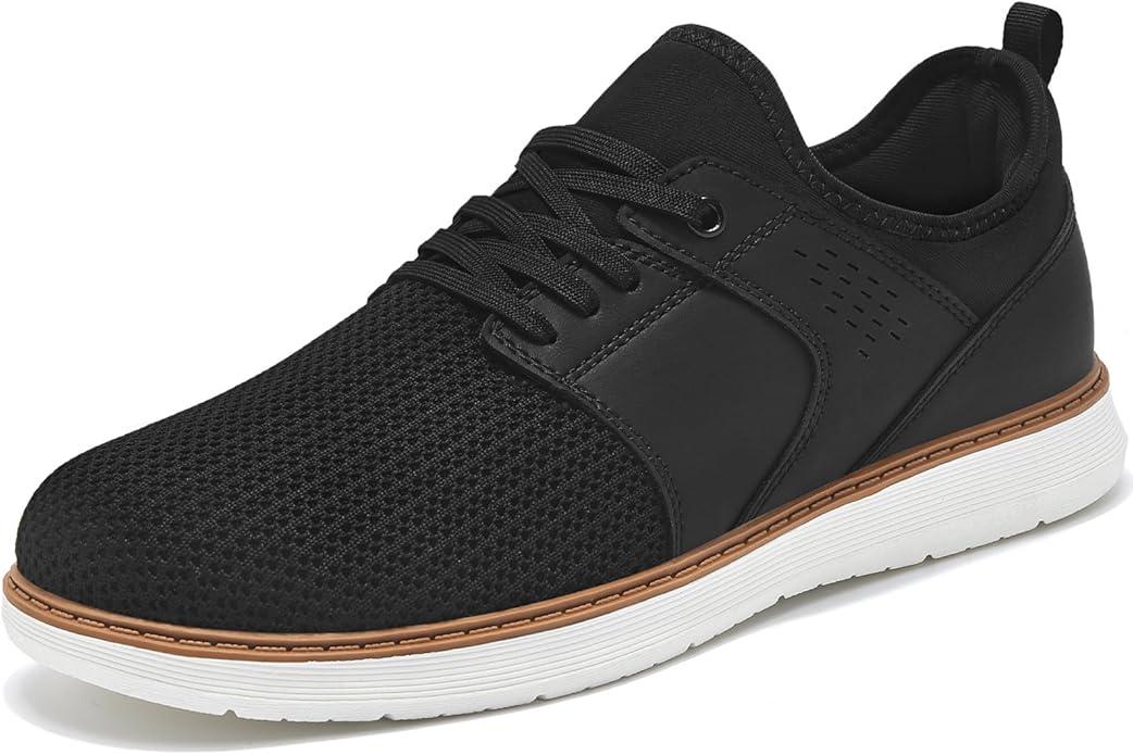 Mens Casual Dress Shoes Slip On Fashion Sneakers Mesh Walking Shoes Breathable Comfortable Non Slip, Size 9.5
