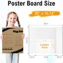HAUTOCO 12 Pack Trifold Poster Board 26'' x 15.74'' Medium Tri Fold Project Boards White Corrugated Presentation Cardboard for Science Fairs, School Projects, Event Displays, Business
