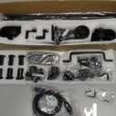 6.6 FT Heavy Duty Sliding Barn Door Hardware Kit-Smoothly and Quietly-Easy to Install with Adjustable Floor Guide,Door Hook and 2 Handles-Fit 1 3/8-1 3/4" Thickness (Black)(J Shape Hangers)