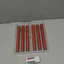 Terra Cotta Flameless Taper Candles with Remote and Timer, 6 Pack LED Candlesticks, 10 Inch Fall Taper Candles Battery Operated with 3D Flickering Flame, Thanksgiving Candle for Table