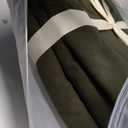 JIYUAN Queen Size Duvet Cover Set, 3-Piece - 100% Washed Cotton, Linen-Like Soft & Breathable with Zipper Closure, Includes 90x90 Inch Cover & 2 Pillowcases, Solid Olive Green