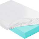 HunnmingRe 2-3 Inch Mattress Topper Cover (Only Cover) Memory Foam Protector Microfiber Memory Foam for Latex Mattress Topper Gel RV (Full 75 x 52 Inch,White)