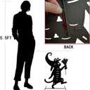 Metal Halloween Black Cat Garden Stakes Decorative, 3 Pack Scary Cat Halloween Yard Stakes Black Cat Silhouette for Home Yard Indoor and Outdoor Halloween Decorations.(Big)