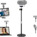 Brio Webcam Stand Holder, Magnetic Webcam Desktop Tripod Mount Compatible with Logitech Brio 101 100/Brio 301 300/Brio 501 500/Brio 4K 2022 2017 version/C270/C310 webcams