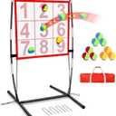 BaseGoal Dart Board, Velcro Target Toss Set with Sticky Balls and Support Frame, Indoor/Sport Outdoor Party Recreation Game, Easy Set Up with Carry Bag