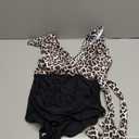 Blooming Jelly Women's Tummy Control Swimsuits Slimming One Piece Bathing Suit Ruffle Wrap V Neck Swimwear, L