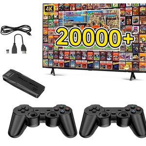 DOLSAO Retro Video Game Console, 20000+ Classic Games with 64G Builtin Emulator, Plug and Play Video TV Game with 4K HDMI, X2 Ultra Game Stick Emulator, 2.4G Wireless Videojuegos