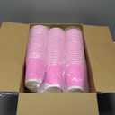 Charmount 100 Pack 12 oz Pink Disposable Insulated Coffee Cups with Lids - Ripple Wall Hot Paper To-Go Cups for Coffee, Tea, Cocoa, and Drinks - For Valentines Day