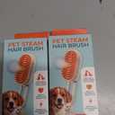 2 x Steam Pet Brush, USB Rechargeable Grooming Comb for Cats and Dogs, Silicone Massage Brush, White