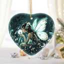 6 x Fairy Christmas Ornaments 2025 - Fairy Gifts for Women, Xmas Gifts for Friends Family as Fairy Decor, Ceramic Angel Ornaments for Christmas Tree Decorations, Gift Exchange Ideas