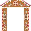 71 Inch 3 Pcs Christmas Door Decorations for Classroom Gingerbread Party Porch Banner Merry Christmas Gift Wrap Door Banner Xmas Cover for Classroom Home(Fresh Style)