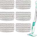 6 Pack Microfiber Steam Mop Pads Replacement for Shark Steam Mop S1000, S1000A, S1000C, S1000WM, and S1001C, Dirt Grip Cleaning Pads