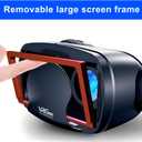 3D VR Headset, Virtual Reality Glasses Headset Helmets, Compatible with 5.0-7.0 inch with Controller, for Mobile Games