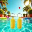 2 x 2 Pieces Yellow Floating Keychain Pills-Shape Float Key Rings for Boat Sailings Kayak Surfing Water Sports Floating Key Chain Sports Fan Key Chains Car Keychains Car Accessories