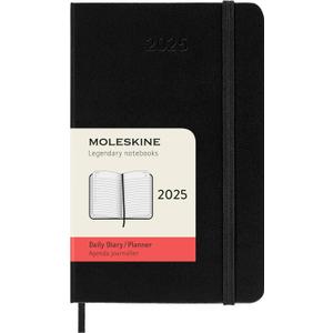Moleskine Classic 12 Month 2025 Daily Planner, Hard Cover, Pocket (3.5" x 5.5"), Black, 400 pages (pocket, black)