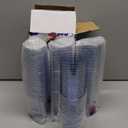 JOLLY CHEF 100 Pack 10 oz Blue Plastic Cups, Blue Disposable Tumblers, Elegant Glitter Party Drinking Cups Perfect for Wedding, Thanksgiving Day, Christmas Halloween