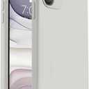 Vooii Compatible with iPhone 11 Case, Upgraded Liquid Silicone with [Flat Edges] [Camera Protection] [Soft Anti-Scratch Microfiber Lining] Phone Case for iPhone 11 6.1 inch - Stone