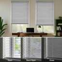 LazBlinds 1" Light Filtering Vinyl Mini Blinds, Grey, 20" W x 48" H | Horizontal Window Blinds for Home, Cordless Shades for Indoor Windows