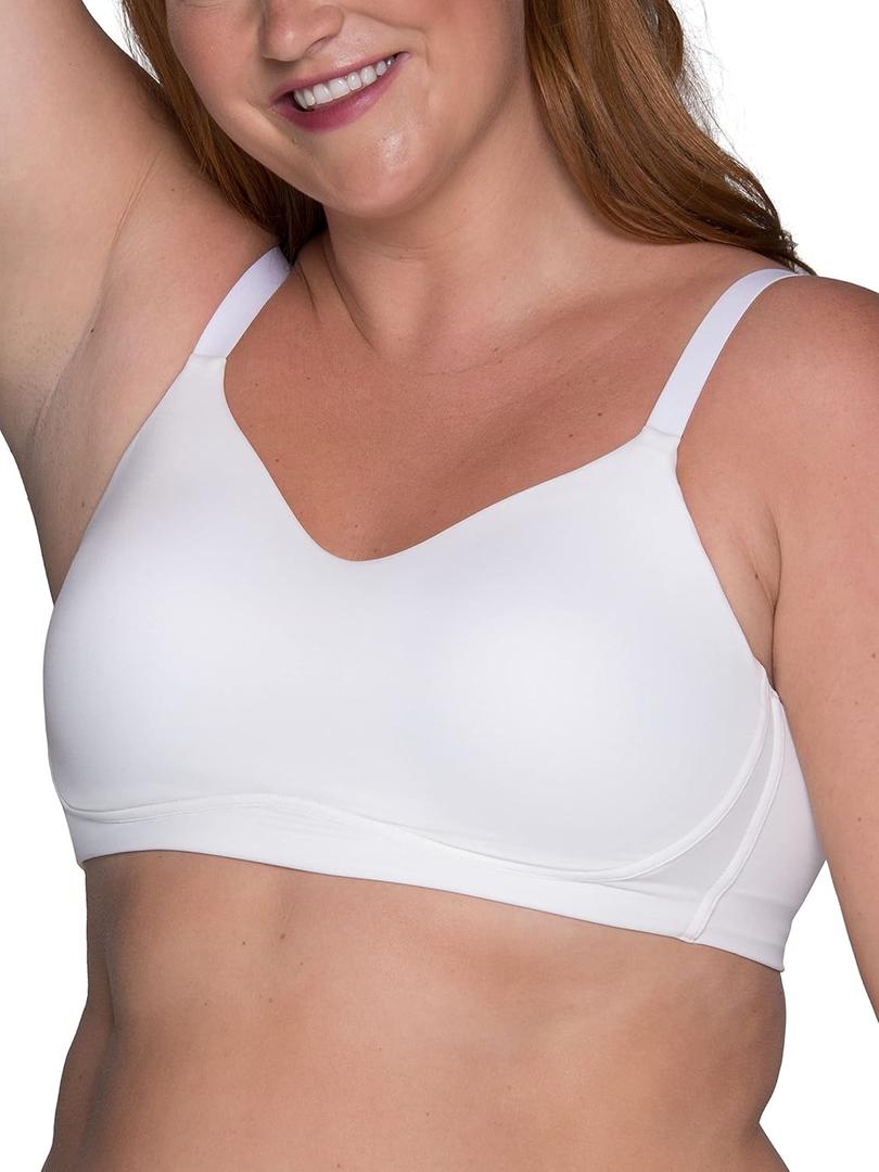 Vanity Fair Women's Beauty Back Smoothing Wireless Bra, Comfort and Support (XX-Large, White)