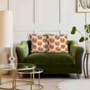 Orange Pumpkin Fall Throw Pillow Covers 18x18 Inch Set of 2 Autumn Themed Thanksgiving Harvest Print Square Decorative Pillowcases Orange Cushion Cover for Sofa Couch