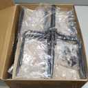 4 Pack String Light Poles for Outside, Thickened Metal Christmas Lights Hanger Pole Outdoor with Fork, Lighting Hanging Post Accessories for Patio Decor Garden Backyard Yard Outside Decorations