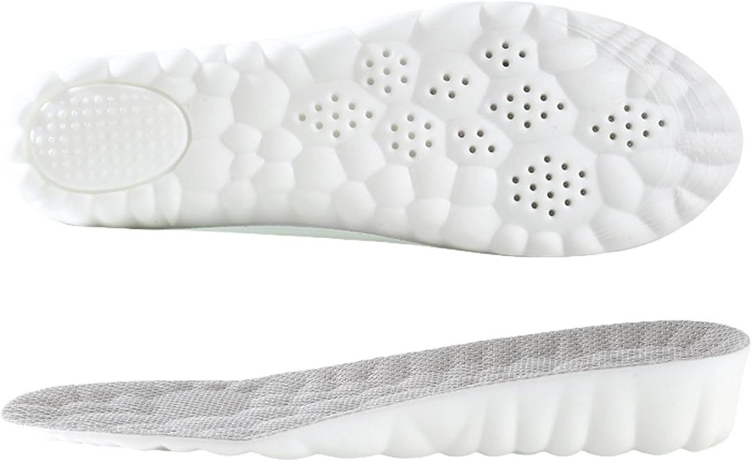 Height Increase Insoles-Elevator Insoles for Men Wowen-4D Cloud Insoles-Super Soft Comfort Memory Foam Heel Lift Inserts (Grey | Heel Height: 3.5 Cm, Men: US 8-12)