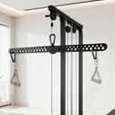 Multi-Grip LAT Pulldown Bar for Home Gym, Lat Pull Down Attachment with Swivel Bearings & Carabiners for Cable Machine Pulley System, Tricep Pushdown, Back Workout, Strength Training