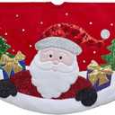 Kurt Adler 48" Red & White Velvet: Santa Tree Skirt Standard