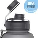 Embrava 40 oz Water Bottle - Large BPA Free Sports Bottle for Gym Hiking - Wide Mouth Leak Proof Fast Flow - Durable Reusable Tritan Plastic - Carry Ring - Sport Water Bottles for Men Women