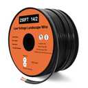 14/2 Low Voltage Landscape Wire, 14 Gauge Wire 2 Conductor 250 Feet, Outdoor Direct Burial Electrical Wire, Copper Wire (250FT, Black)