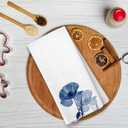 Navy Blue Kitchen Hand Towels, Cottagecore Floral Dish Towels for Kitchen, Blue Tulip Poppy Rose Flower Hand Towel Decorative Set, Cottagecore Flower Bathroom Decor