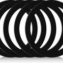 Universal MagSafe Ring, 5 PCS Metal Sticker Magnetic Adapter Ring Compatible with Magsafe Accessories & Wireless Charging for iPhone 16/15/14/13/12 Pro Max Mini, Galaxy S25/S24/S23 (Black)