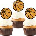 24pcs Basketball Cupcake Toppers - Party Decorations, Player & Baby Shower Themes